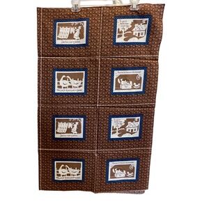 VINTAGE‎ Quilt squares Cranston Country Sunshine Fabric Panel Quilting 8 squares